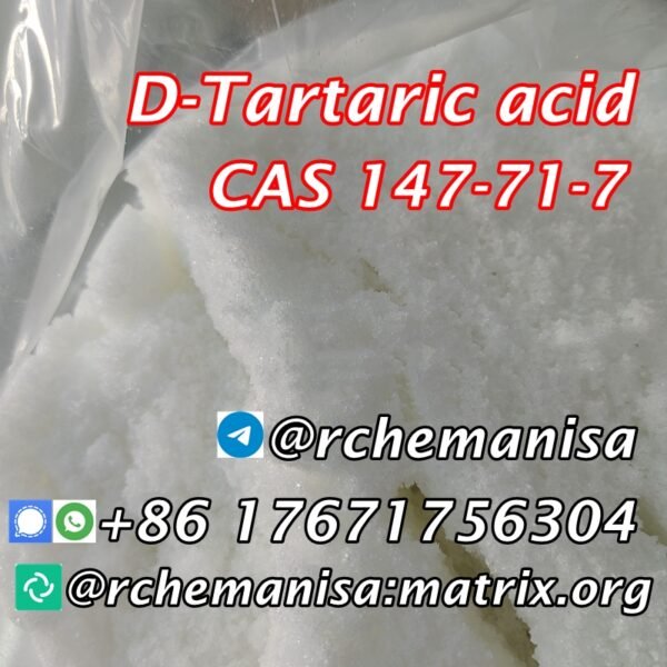 D-Tartaric acid, cas 147-71-7, C4H6O6,